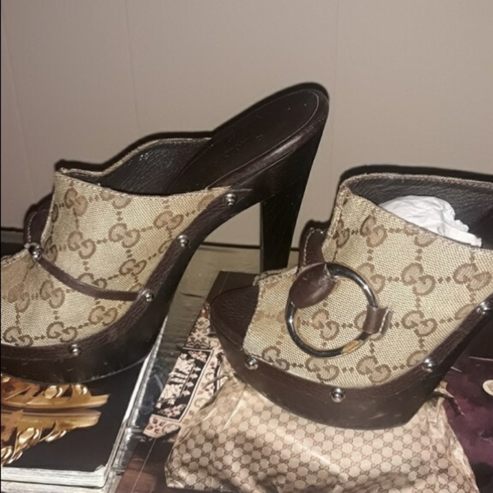 Brand new Authentic Gucci platform Mules